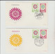 1964 N.2 BUSTE EUROPA CEPT PREMIER JOUR D'EMISSION FIRST DAY COVER ERSTTAGSBRIEF 1°GIORNO EMISSIONE LIEGE BELGIQUE - 1964