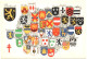 Brabant Flamand - Wallon : Armoiries Des Provinces Belges : Blason - Armoiries - Héraldique N°1 Oeuvre Nationale Belge - Halle