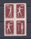 Chine 1952 Bloc Radio Gymnastique, La Serie Complete,  4 Timbres Neufs , Mi 151 à 153, Voir Scan Recto Verso  - Ongebruikt