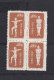 Chine 1952 Bloc Radio Gymnastique, La Serie Complete,  4 Timbres Neufs , Mi 169 à 171 , Voir Scan Recto Verso  - Ungebraucht