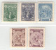 Tchécoslovaquie 1929 Mi 283-7 (Yv 258-62), (MH)* Trace De Charniere Propre - Unused Stamps