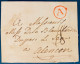BELGIQUE Pays-Bas Autrichien Du 24 NOV 1780 Marque A Rouge D'Anvers Pour ALENCON + Taxe 18 TTB - 1714-1794 (Pays-Bas Autrichiens)