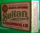 ETUI Couverture  De PAQUET De CIGARETTES VIDE Début XX°  SULTAN  , Ca 1920 , COVER OF OLD EMPTY BOX , C.COLOMBOS Ltd - Sigarettenkokers (leeg)