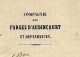 1867 Timbre Empire Gr. Ch.  FORGES D AUDINCOURT ET DEPENDANCES  DOUBS  Pour Herendschmidt Strasbourg Bas Rhin - 1849-1876: Période Classique