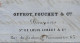 1864  De Paris Bordereau Offroy Fouchet Banque Timbre Empire Oblitéré Pour Carcassonne  Aude Dest. Castel - 1849-1876: Klassieke Periode