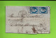 1863 Toulouse 2 Timbres Empire Oblitérés Gr. Ch. 3982 Emile Lacroix Bordereau Pour Castel à Carcassonne Aude - 1849-1876: Klassieke Periode