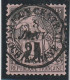 COCHINCHINE - N°4 Obl (1886-87) 5 Sur 25c Noir Sur Rose - Used Stamps