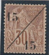 COCHINCHINE - N°5 Nsg (1888) 15+15 Sur 30c Brun - Nuevos