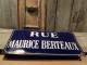 Delcampe - Ancienne Plaque De Rue émaillée RUE MAURICE BERTEAUX - Hausnummern