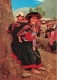 FOLKLORE - Costumes - Native Girl From Pisaq - Cusco - Peru - Colorisé - Carte Postale Ancienne - Costumes