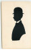 N°7514 - Carte Fantaisie - Silhouette - Homme En Chapeau Melon - Silhouettes