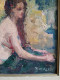 Delcampe - Édouard DUCROS (1856-1936) Huile Sur Toile Marouflée Sur Carton "Portrait Jeune Femme Dévêtue " - Huiles