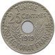 TUNISIA 25 CENTIMES 1919  #a089 0499 - Tunisie