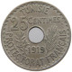 TUNISIA 25 CENTIMES 1919  #a089 0485 - Tunisie