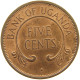 UGANDA 5 CENTS 1966  #a085 0673 - Uganda