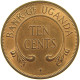 UGANDA 10 CENTS 1966  #a084 0529 - Ouganda