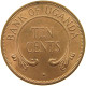 UGANDA 10 CENTS 1966  #a095 0361 - Uganda