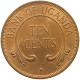 UGANDA 10 CENTS 1966  #a095 0359 - Ouganda