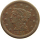 UNITED STATES OF AMERICA CENT 1851 BRAIDED HAIR #t003 0103 - 1840-1857: Braided Hair (Cheveux Tressés)