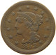 UNITED STATES OF AMERICA CENT 1852 BRAIDED HAIR #t109 0087 - 1840-1857: Braided Hair (Capelli Intrecciati)