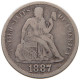 UNITED STATES OF AMERICA DIME 1877 S SEATED LIBERTY #t156 0525 - 1837-1891: Seated Liberty (Libertà Seduta)