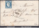 FRANCE N°60C SUR LETTRE AVEC CACHET CONVOYEUR DE STATION BESSAN LIGNE 79 MONT.B. - 1871-1875 Ceres