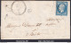 FRANCE N°14A SUR LETTRE PC 1459 LE GUA CHARENTE INF + CAD DU 10/06/1859 - 1853-1860 Napoléon III