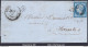 FRANCE N°14A SUR LETTRE PC 565 BURIE CHARENTE INF + CAD DU 16/04/1859 - 1853-1860 Napoleone III