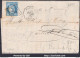 FRANCE N°60C SUR LETTRE CACHET CONVOYEUR DE STATION FABREGUES LIGNE 79 B.MONT. RARE - 1871-1875 Ceres