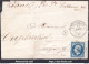 FRANCE N°14A SUR LETTRE PC 537 BRISAMBOURG CHARENTE INF + CAD DU 14/08/1855 - 1853-1860 Napoleon III