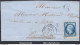 FRANCE N°14B SUR LETTRE PC 3253 SAINT PORCHAIRE CHARENTE INF + CAD DU 16/02/1861 - 1853-1860 Napoleon III