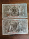 LOT 2 BILLETS N° SUIVIS 1000 MARK 21 04 1910 BERLIN SERIE L REICHSBANKNOTE ALLEMAGNE - 1.000 Mark