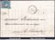 FRANCE N°60A SUR LETTRE AVEC GC 176 ARS EN RÉ CHARENTE INF + CAD TYPE 16 DU 16/07/1871 - 1871-1875 Ceres