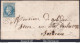 FRANCE N°29B SUR LETTRE AVEC GC 2268 MATHA CHARENTE INF + CAD DU 05/09/1868 - 1863-1870 Napoleon III With Laurels