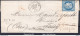 FRANCE N°60A SUR LETTRE AVEC GC 4014 LA TREMBLADE CHARENTE INF + CAD DU 28/09/1873 - 1871-1875 Ceres