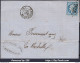 FRANCE N°22 SUR LETTRE AVEC GC 3754 ST MARTIN DE RÉ CHARENTE INF DU 28/08/1867 - 1862 Napoleon III