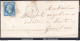 FRANCE N°22 SUR LETTRE GC 3601 ST FORT SUR GIRONDE CHARENTE INF DU 10/01/1866 - 1862 Napoleon III