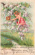 FANTAISIES - Un Enfant Avec Des Ailes Sur Les Branches D'un Arbre - Colorisé -  Carte Postale Ancienne - Babies