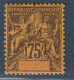 DIEGO SUAREZ - N°36 * (1892) 75c Violet Sur Jaune - Unused Stamps