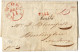 (N30) USA Cover LAC 1831 - New Orlean L.O. To Burlington New Jersey - Red Marks " Paid" Double - 25 Cts Due. - …-1845 Prephilately