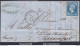 FRANCE N°22 SUR LETTRE AVEC GC 2705 NUAILLÉ CHARENTE INF + CAD DU 09/12/1866 - 1862 Napoléon III