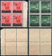 LUOGOTENENZA 1945 QUARTINE MONUMENTI DISTRUTTI SOPRASTAMPATI  L. 1,20 SU C. 20 E L. 2 SU C. 25 MNH ** SASSONE 524/525 - Mint/hinged