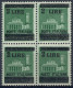 LUOGOTENENZA 1945 QUARTINA MONUMENTI DISTRUTTI SOPR.L. 2 / C. 25 VARIETÀ SPAZIO TRA 2 E LIRE DOPPIO MNH SASSONE 525g/525 - Neufs