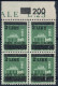 LUOGOTENENZA 1945 QUARTINA MONUMENTI DISTRUTTI SOPR.L. 2 / C. 25 VARIETÀ SOPRASTAMPA + IN ALTO MNH SASSONE 525b/525 - Neufs