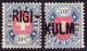 1881 50 Rp Faserpapier, 2 Marken Mit Stabstempel RIGI-KULM - Telegraafzegels