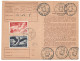 FRANCE 1949 Poste Aérienne PA 18 19 Egine Char Soleil Sur Carte Abonnement PTT PARIS 76 Rue De Flandre - Briefe U. Dokumente