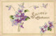 FLEURS, PLANTES ARBRES - Fleurs - Souvenir Affectueux - Carte Postale Ancienne - Blumen