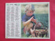 CALENDRIER ALMANACH 1988 PETITE FILLE AVEC FLEURS PETIT GARCON AVEC PRUNES  OBERHUR - Grand Format : 1981-90