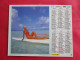 CALENDRIER ALMANACH 1990 PLAGE FEMME SUR PADDLE OBERTHUR - Big : 1981-90