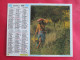 CALENDRIER ALMANACH 1990 FEMME DANS CHAMP OBERTHUR - Groot Formaat: 1981-90